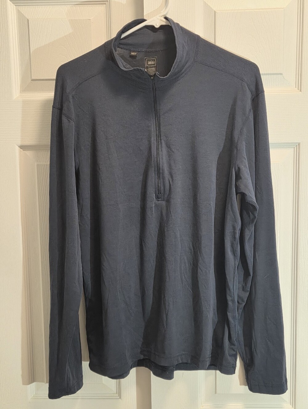 REI Men’s Navy Half-Zip Pullover UPF 50+ Size Large